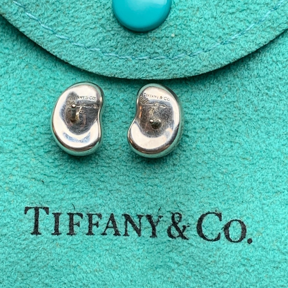 Tiffany & Co. Elsa Peretti Silver Bean Earrings